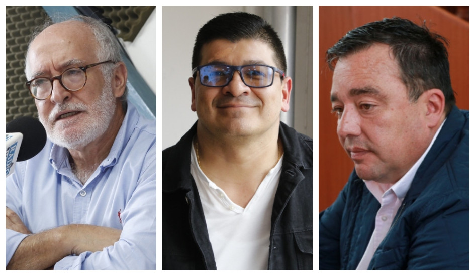 De izq. a der., Guido Echeverri Piedrahíta, senador de la República por el partido En Marcha; César Augusto Díaz Zapata, concejal de Manizales por el Partido Liberal, y Mauricio Londoño Jaramillo, diputado de Caldas por el Partido Conservador. De izq. a der., Guido Echeverri Piedrahíta, senador de la República por el partido En Marcha; César Augusto Díaz Zapata, concejal de Manizales por el Partido Liberal, y Mauricio Londoño Jaramillo, diputado de Caldas por el Partido Conservador.