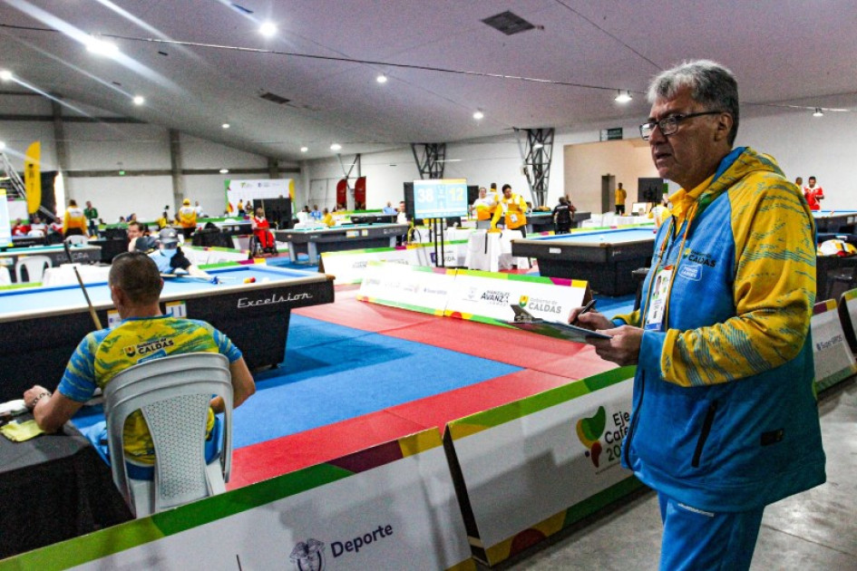 Él es el mexicano Marco Antonio Arreola, técnico del equipo de billar de Caldas en los Juegos Paranacionales del 2023. Él es el mexicano Marco Antonio Arreola, técnico del equipo de billar de Caldas en los Juegos Paranacionales del 2023.
