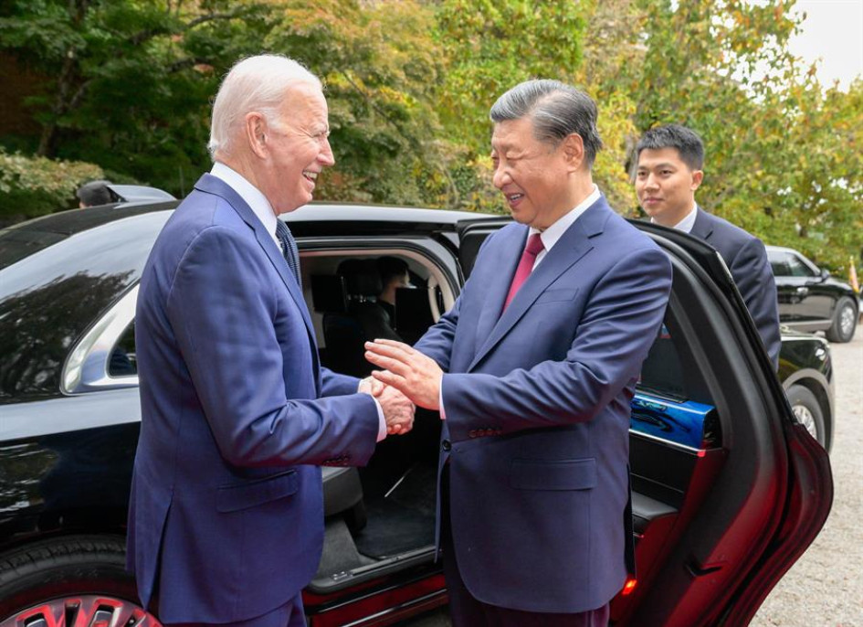 Joe Biden recibió ayer a Xi Jinping. Joe Biden recibió ayer a Xi Jinping.