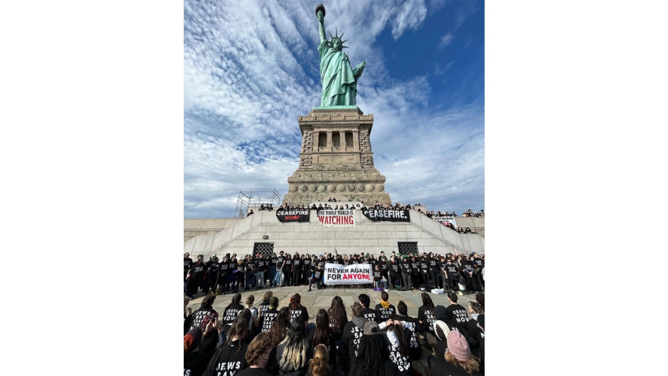 Judíos en Nueva York piden un alto al fuego en Gaza. Judíos en Nueva York piden un alto al fuego en Gaza.