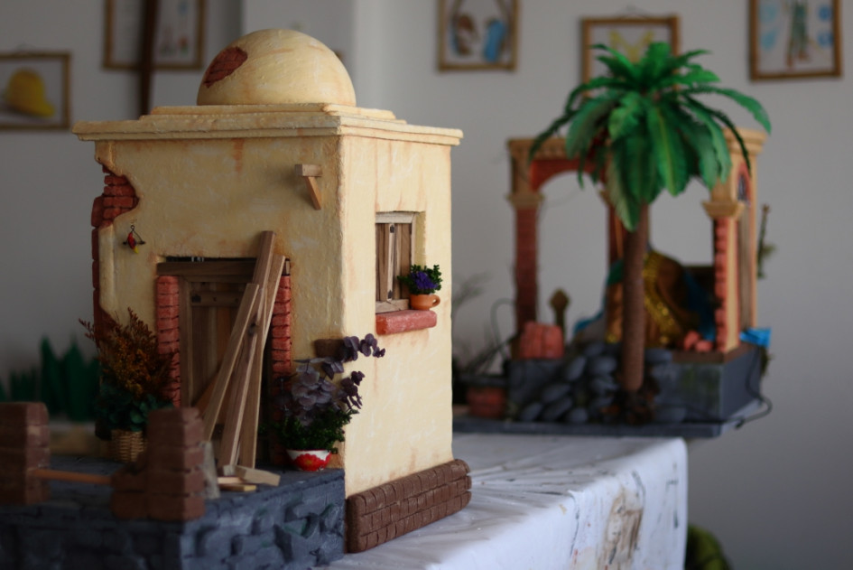 Técnica del belenismo con pesebre en movimiento. Técnica del belenismo con pesebre en movimiento.