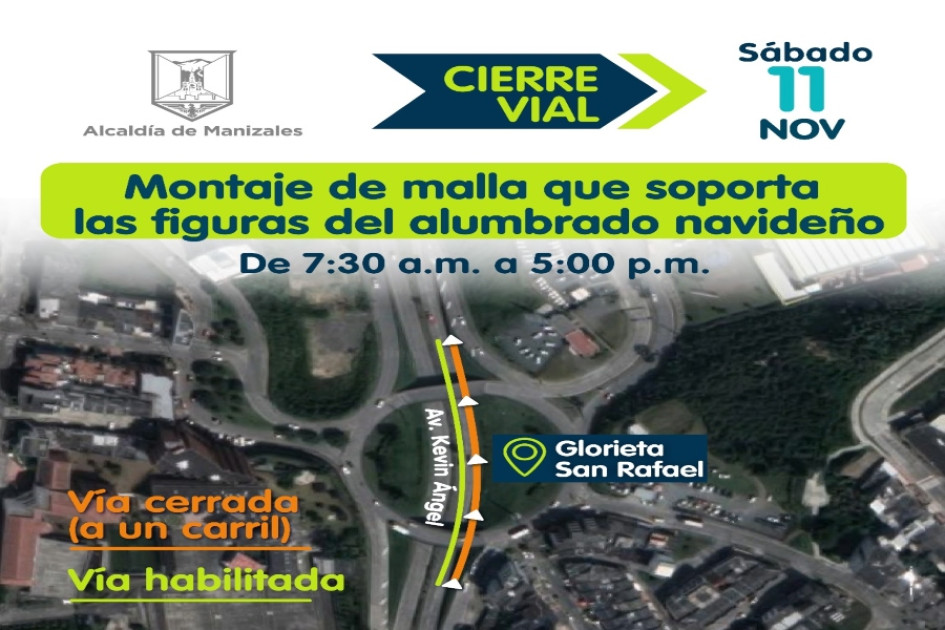 Este sábado habrá paso restringido en la glorieta de San Rafael por montaje de la Navidad Este sábado habrá paso restringido en la glorieta de San Rafael por montaje de la Navidad