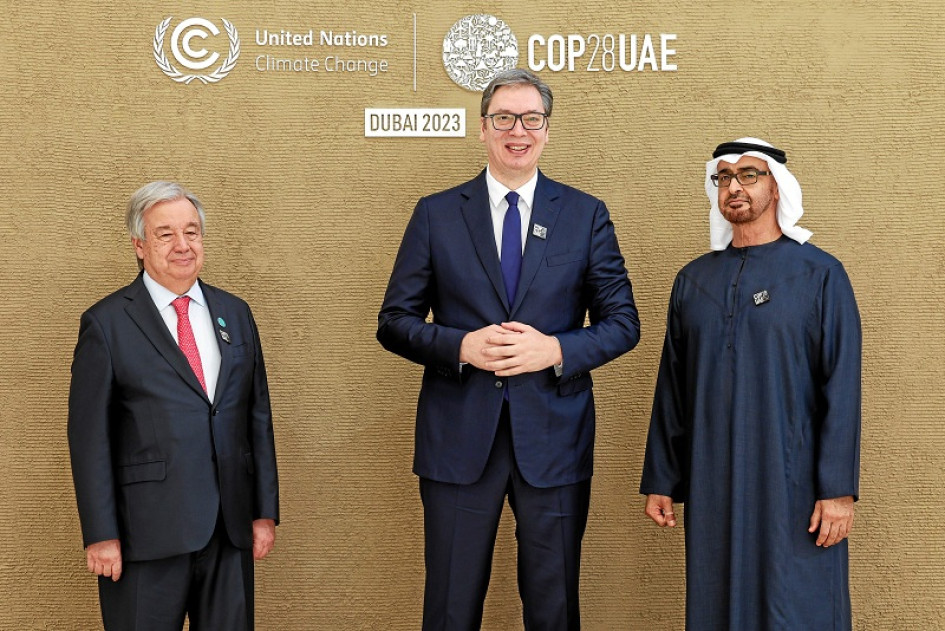 Foto | EFE | LA PATRIA El secretario general de las Naciones Unidas, Antonio Guterres con el presidente de Serbia Aleksandar Vucic y el presidente de Emiratos Árabes Unidos, Mohamed bin Zayed Al Nahyan. Foto | EFE | LA PATRIA El secretario general de las Naciones Unidas, Antonio Guterres con el presidente de Serbia Aleksandar Vucic y el presidente de Emiratos Árabes Unidos, Mohamed bin Zayed Al Nahyan.