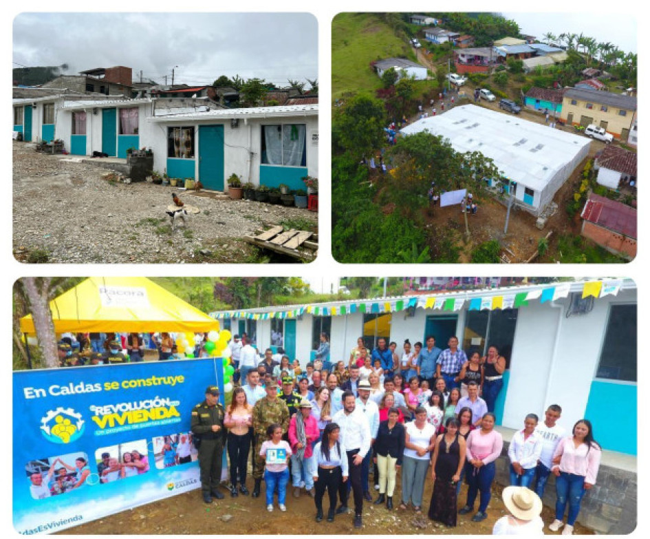 Casas entregadas con el programa de Bloqueras Comunitarias en el corregimiento de Castilla.