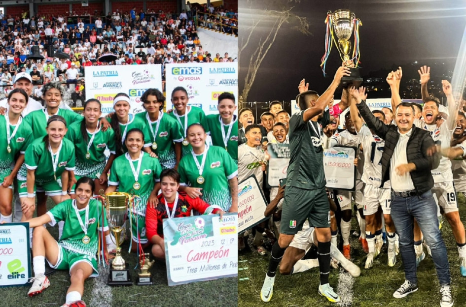 Dosquebradas y Once Caldas A, campeones de la Copa LA PATRIA Femenina y Masculina. Campeones Copa LA PATRIA Femenina y Masculina