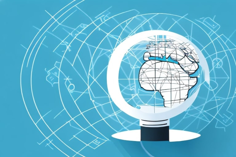 Como-saber-si-estoy-conectado-a-una-VPN Dibujo de un planeta con un fondo azul.