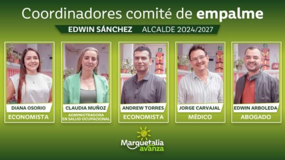 Diana Osorio y Claudia Muñoz serán las secretarias de Hacienda y Gobierno de Marquetalia (Caldas) en la Alcaldía del electo Edwin Sánchez. Diana Osorio y Claudia Muñoz serán las secretarias de Hacienda y Gobierno de Marquetalia (Caldas) en la Alcaldía del electo Edwin Sánchez.