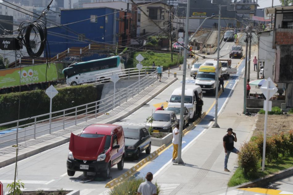 Así se ven hoy las obras del Bulevar en el sector de la Universidad de Manizales. Así se ven hoy las obras del Bulevar en el sector de la Universidad de Manizales.