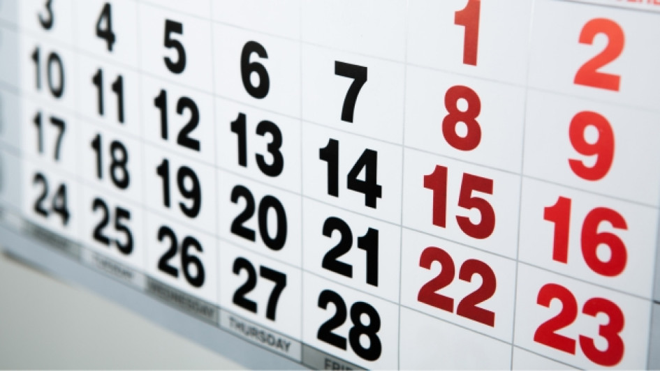 Cuales-son-los-dias-habiles-en-Colombia Calendario en blanco en el que los días de la semana están en negro y los del fin de semana en rojo.