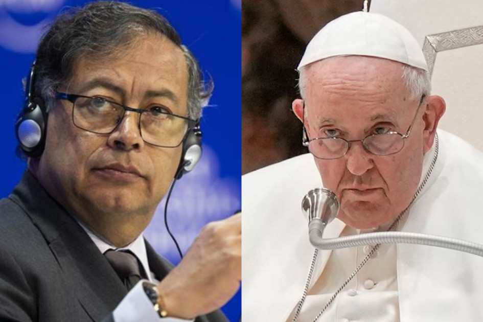 Gustavo Petro y el Papa Francisco. Gustavo Petro y el Papa Francisco.
