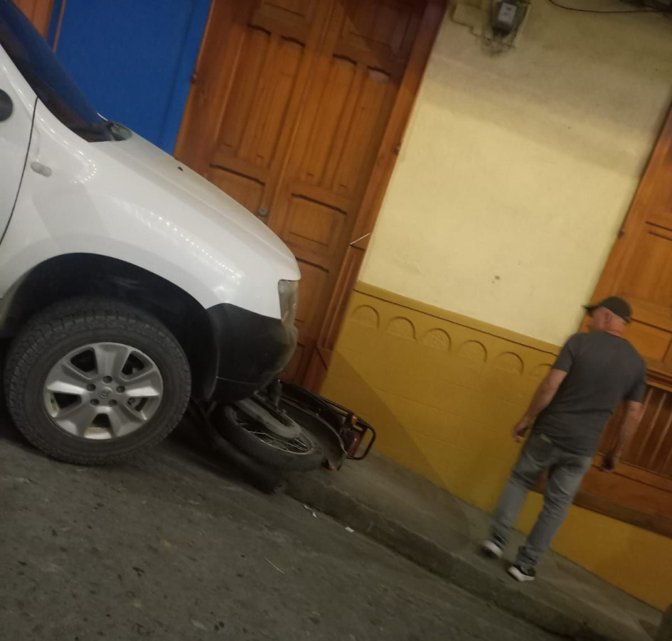 Choque en casco urbano en Pácora. 