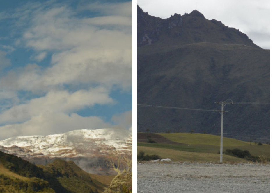 Volcán Nevado del Ruiz y volcán Cerro Bravo Volcán Nevado del Ruiz y volcán Cerro Bravo