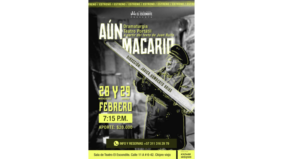 Macario, el protagonista de la obra que se estrena esta noche en el Teatro El Escondite. Macario, el protagonista de la obra que se estrena esta noche en el Teatro El Escondite.