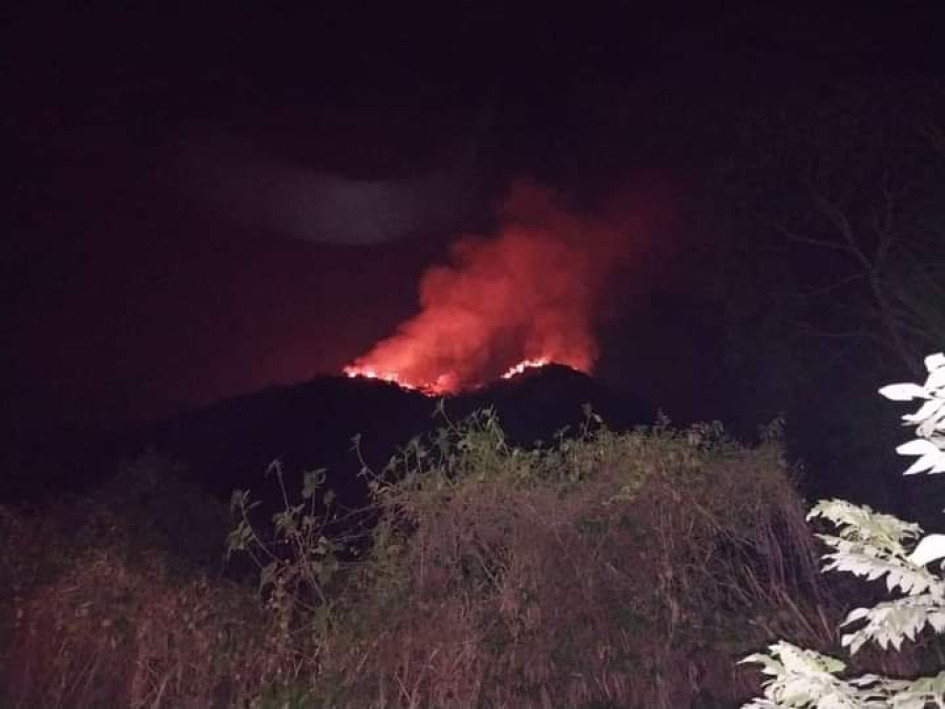El incendio en la vereda El Porvenir de Supía. El incendio en la vereda El Porvenir de Supía.