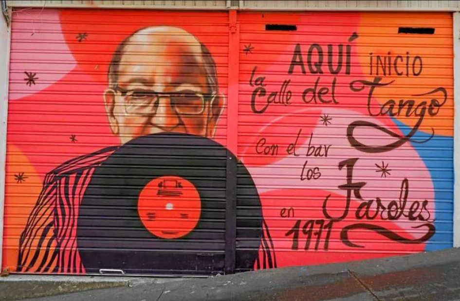 Foto | Tomada del Facebook Los Faroles, música Argentina, Desde 1971 | LA PATRIA Hugo Arias Orozco plasmado en las rejas del establecimiento Los Faroles, ubicado en la calle 24 entre carreras 22 y 23. Foto | Tomada del Facebook Los Faroles, música Argentina, Desde 1971 | LA PATRIA Hugo Arias Orozco plasmado en las rejas del establecimiento Los Faroles, ubicado en la calle 24 entre carreras 22 y 23.