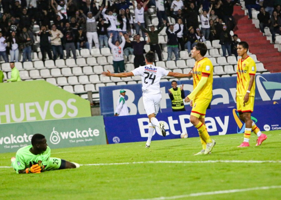La celebración de Santiago Cubides, tras marcarle al Bogotá FC. El Once ganó 4-1 y llegó a seis victorias seguidas. La celebración de Santiago Cubides, tras marcarle al Bogotá FC. El Once ganó 4-1 y llegó a seis victorias seguidas.