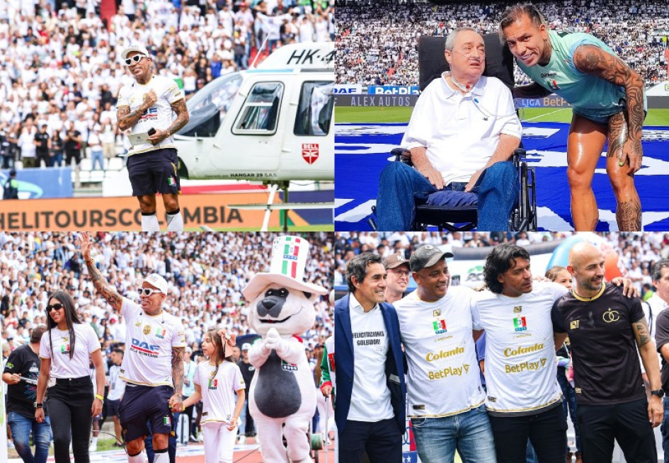 Momentos del homenaje a Dayro Moreno en el estadio Palogrande. Once Caldas