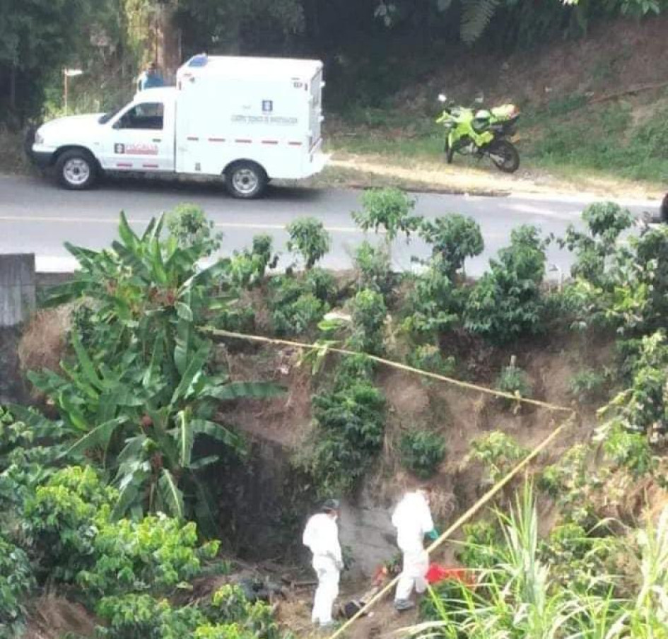 Sector de Curazao, en Palestina (Caldas), donde ayer hallaron un cadáver. Sector de Curazao, en Palestina (Caldas), donde ayer hallaron un cadáver.