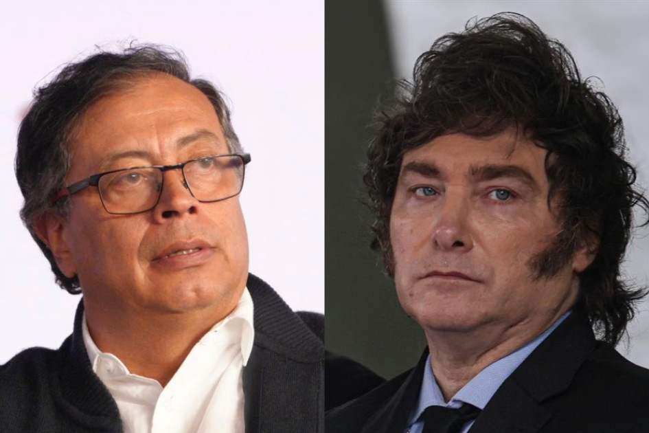 Gustavo Petro y Javier Milei. Gustavo Petro y Javier Milei.