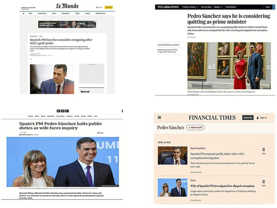 Foto | EFE | LA PATRIA La decisión de Pedro Sánchez genera interés dentro y fuera de España. Foto | EFE | LA PATRIA La decisión de Pedro Sánchez genera interés dentro y fuera de España.