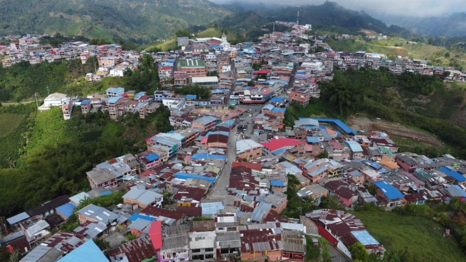 Imagen aérea de Marquetalia (Caldas). Imagen aérea de Marquetalia (Caldas).