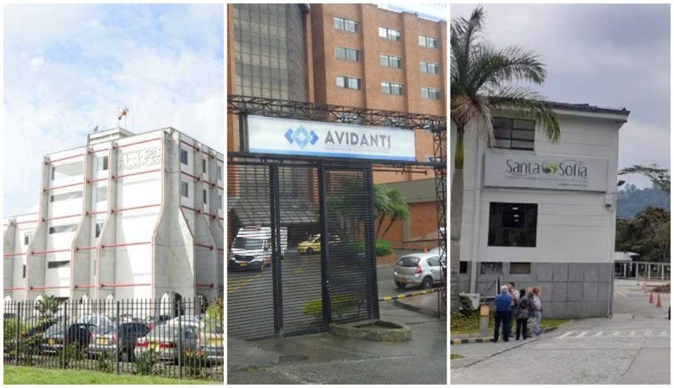 SES Hospital Universitario de Caldas, Clínica Avidanti y Hospital Departamental Santa Sofía. SES Hospital Universitario de Caldas, Clínica Avidanti y Hospital Departamental Santa Sofía.
