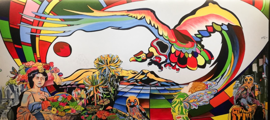 El nuevo mural de la Casa de la Cultura de Villamaría con los elementos más representativos de este municipio. El nuevo mural de la Casa de la Cultura de Villamaría con los elementos más representativos de este municipio.