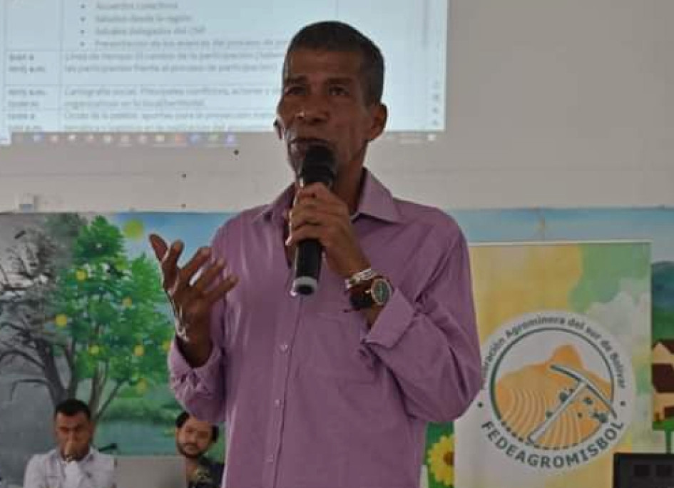 Narciso Beleño, líder social asesinado en el departamento de Bolívar. Narciso Beleño, líder social asesinado en el departamento de Bolívar.