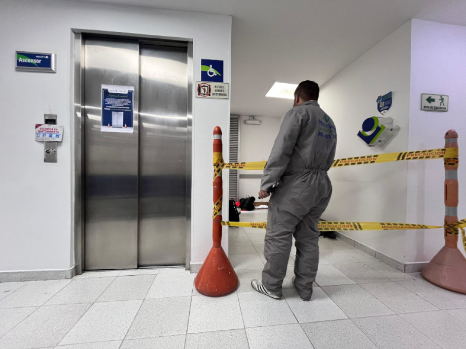 Este es el ascensor de la IPS Virrey Solís, en Las Palmas. Allí atienden a los usuarios de Salud Total. Salud