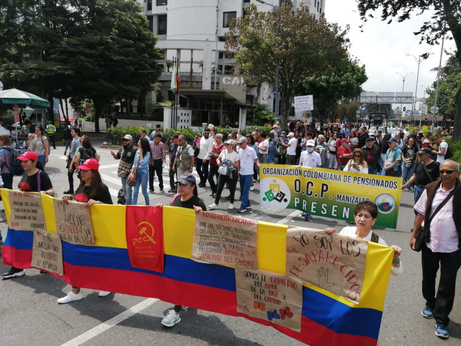 La marcha se inició en el sector de El Cable de Manizales. La marcha se inició en el sector de El Cable de Manizales.