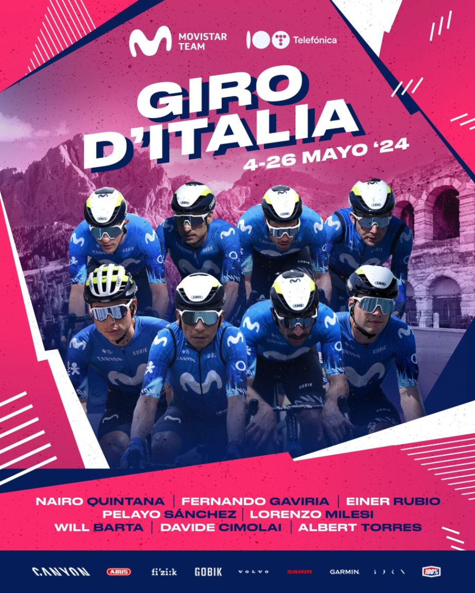 Movistar Team Giro de Italia Cartel del Movistar Team Giro de Italia