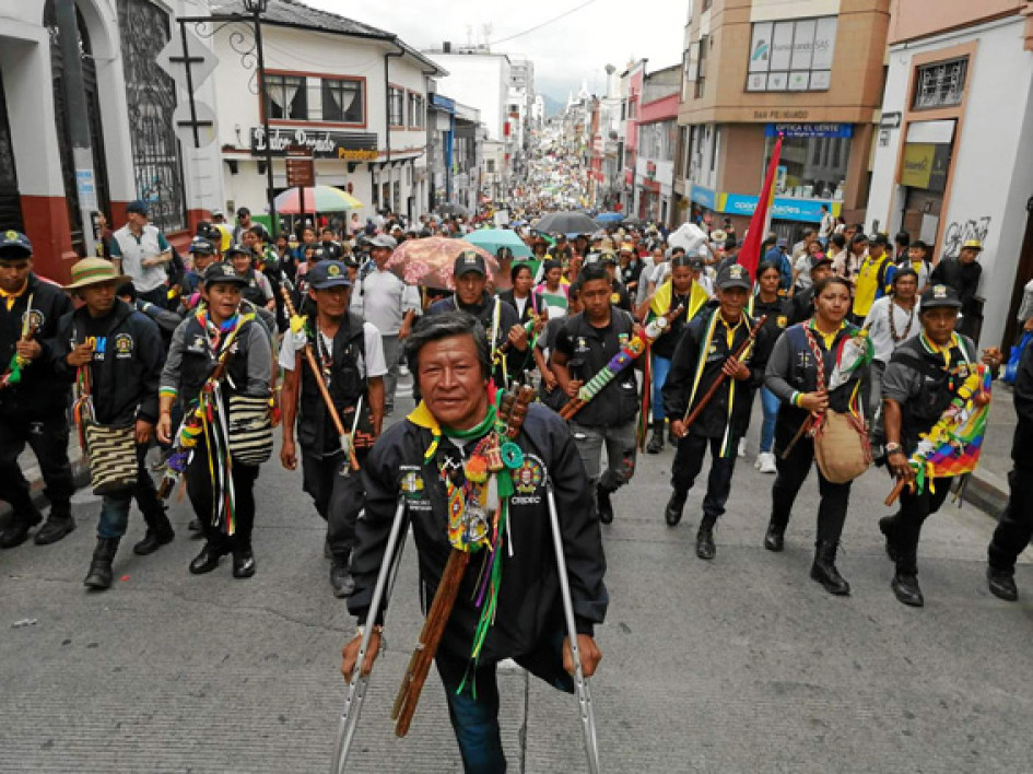 Fotos | Freddy Arango |LAPATRIA Las comunidades indígenas y representantes del Consejero del Consejo Regional Indígena de Caldas (Cridec) acompañaron ayer la marcha en Manizales. Fotos | Freddy Arango |LAPATRIA Las comunidades indígenas y representantes del Consejero del Consejo Regional Indígena de Caldas (Cridec) acompañaron ayer la marcha en Manizales.