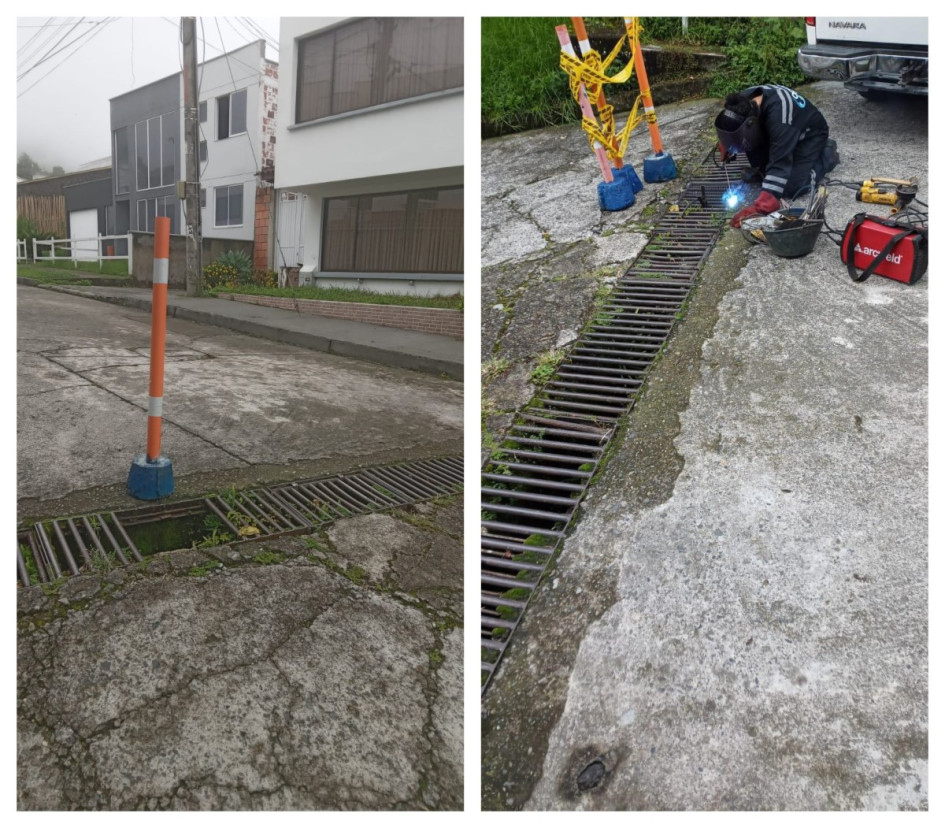 DESPUÉS. Aguas de Manizales intervino el sábado 4 de mayo. ANTES. Así estaba la recámara sin tapa