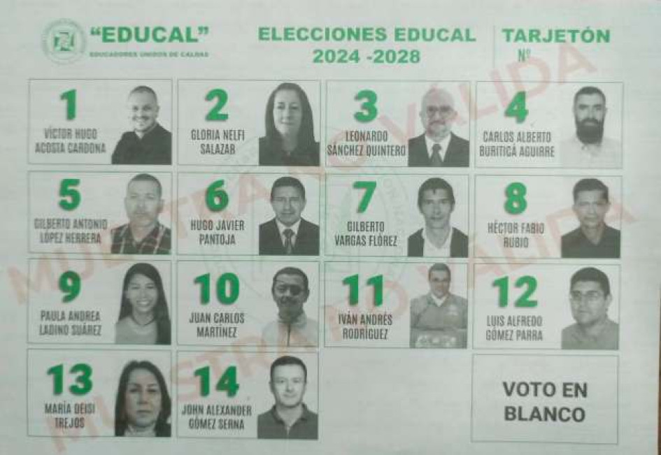 14 planchas buscan llegar a la Junta Directiva del sindicato de maestros de Caldas (Educal). La jornada electoral se cumplirá el viernes. 14 planchas buscan llegar a la Junta Directiva del sindicato de maestros de Caldas (Educal). La jornada electoral se cumplirá el viernes.