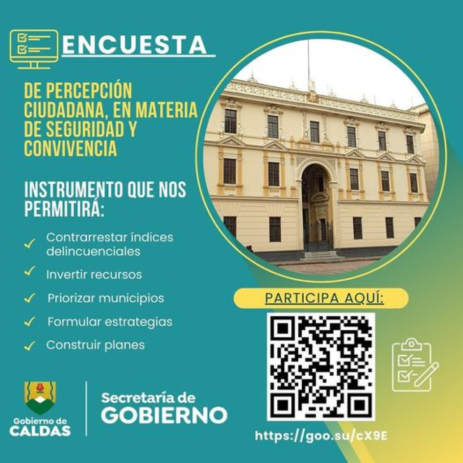 Encuesta de seguridad Foto|Tomada de Facebook Secretaría de Gobierno de Caldas|LA PATRIA Encuesta de seguridad Foto|Tomada de Facebook Secretaría de Gobierno de Caldas|LA PATRIA