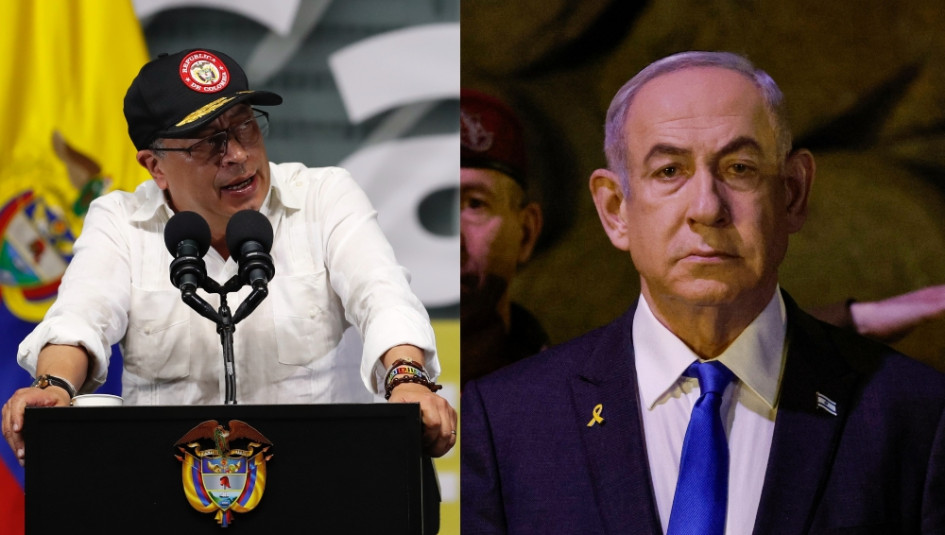 Gustavo Petro, presidente de Colombia, y Benjamin Netanyahu, primer ministro israelí. Gustavo Petro, presidente de Colombia, y Benjamin Netanyahu, primer ministro israelí.
