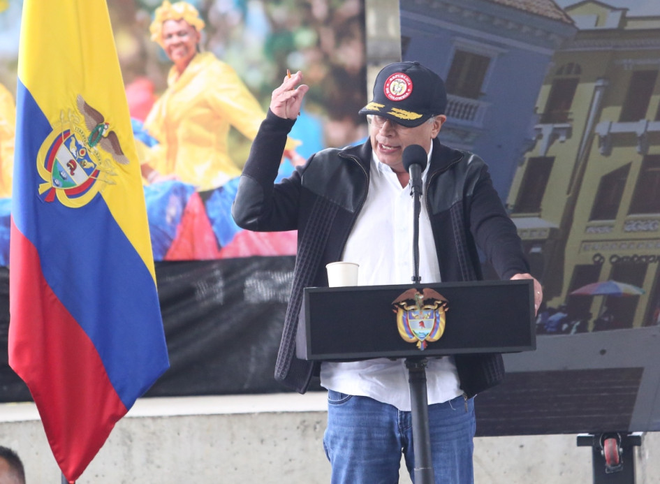 Gustavo Petro, presidente de Colombia, durante su visita esta semana a Manizales. Gustavo Petro, presidente de Colombia, durante su visita esta semana a Manizales.