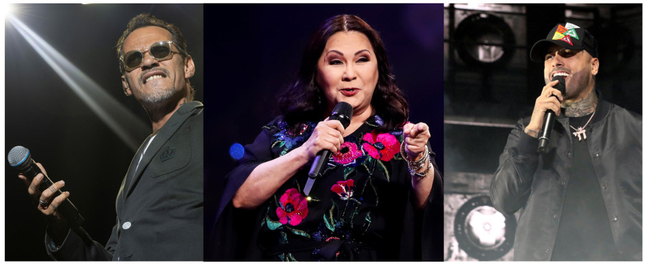 Los artistas Marc Anthony, Ana Gabriel y Nicky Jam. Los artistas Marc Anthony, Ana Gabriel y Nicky Jam.