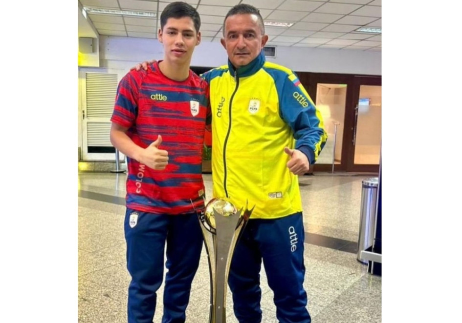 Los caldenses Nicolás Rico y James López, campeones con Colombia del Mundial Sub-17 de Fútbol de Salón. Microfútbol caldense