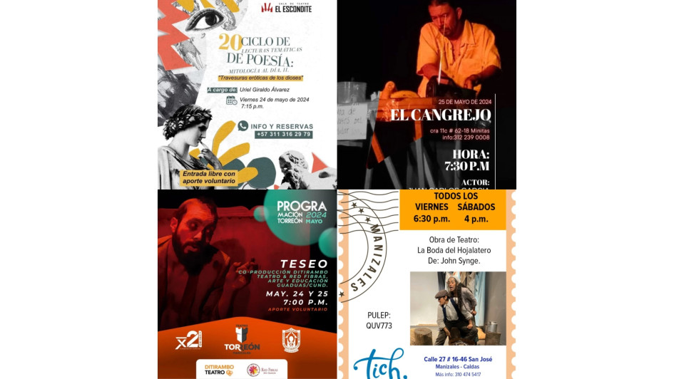 Programación cultural para el fin de semana. Programación cultural para el fin de semana.