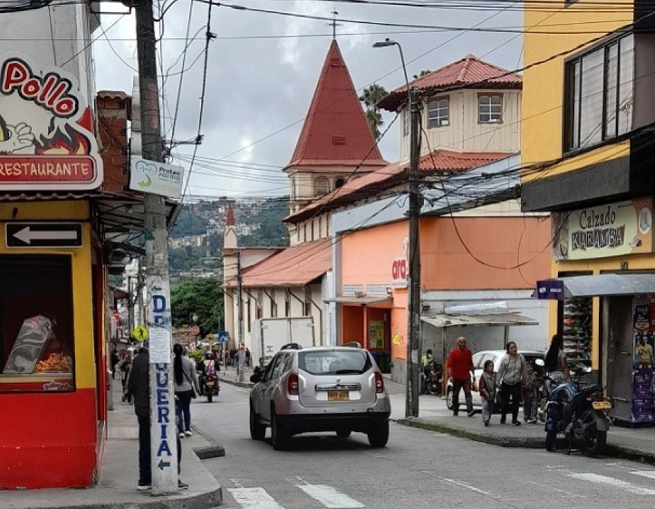 Sector en donde ocurrió el ataque en Villamaría (Caldas). Sector en donde ocurrió el ataque.