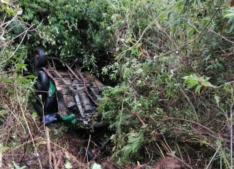 Este es el campero accidentado en San Félix, corregimiento de Salamina (Caldas). Este es el campero accidentado en San Félix, corregimiento de Salamina (Caldas).