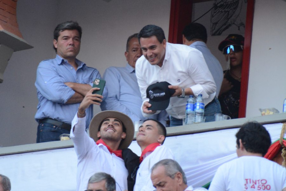 Alcalde de Manizales en la Plaza de Toros Alcalde de Manizales, Jorge Eduardo Rojas, en la Plaza de Toros