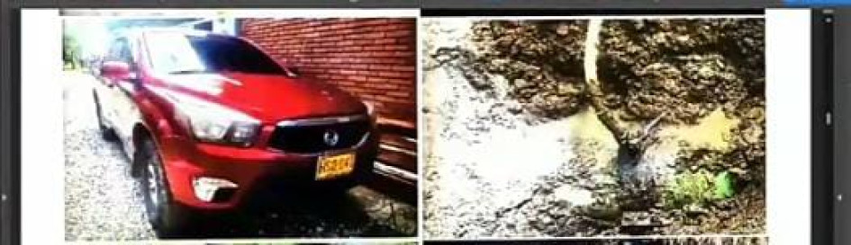 Uno de los carros decomisados y la escena que encontraron las autoridades. Uno de los carros decomisados y la escena que encontraron las autoridades.