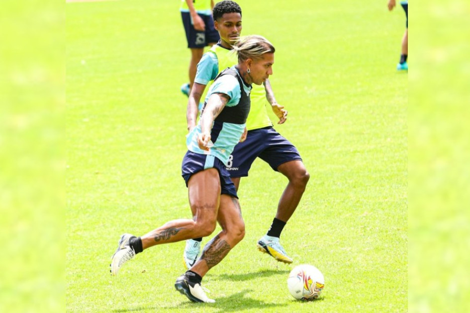 Dayro Moreno en entrenamiento Entrenamiento del Once Caldas.