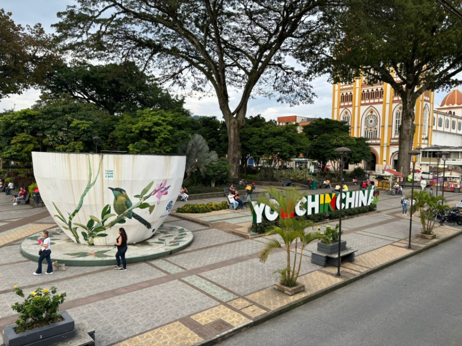 La taza gigante de café se ha convertido en un símbolo en Chinchiná (Caldas). La taza gigante de café se ha convertido en un símbolo en Chinchiná (Caldas).