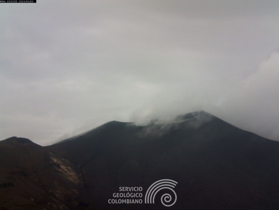 Volcán Puracé ayer. Volcán Puracé ayer, 3 de mayo.