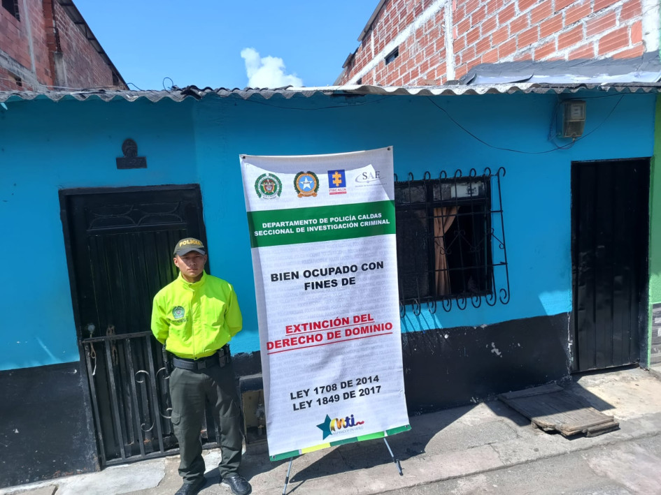 La casa en Supía. Foto de la Policía. La casa en Supía. Foto de la Policía.