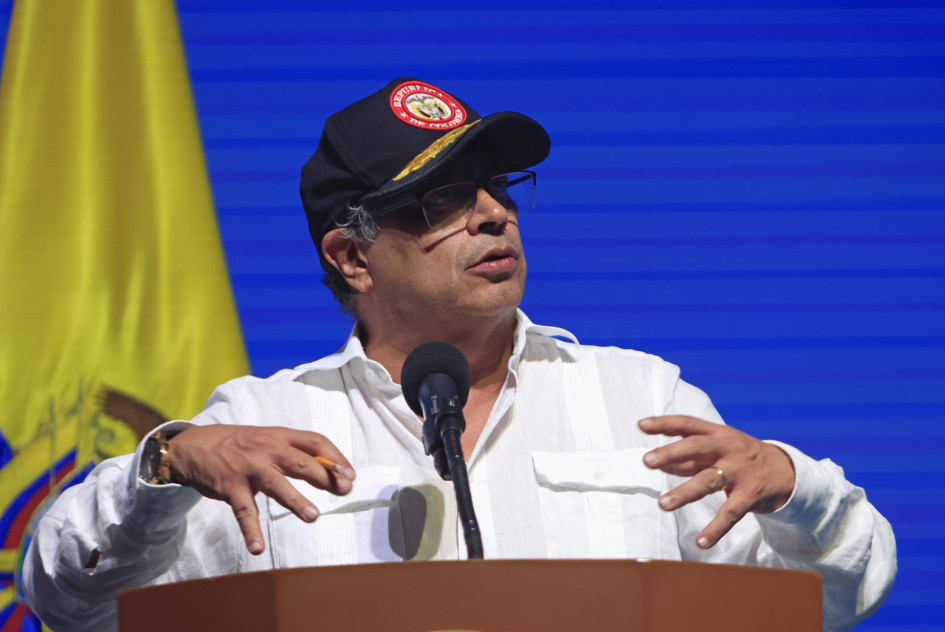 El presidente de Colombia, Gustavo Petro, participó este viernes en la clausura de la asamblea anual de la Asociación Bancaria de Colombia (Asobancaria), en Cartagena. El presidente de Colombia, Gustavo Petro, participó este viernes en la clausura de la asamblea anual de la Asociación Bancaria de Colombia (Asobancaria), en Cartagena.