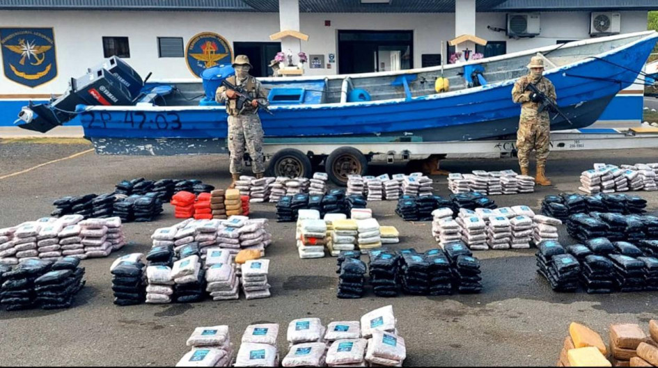 Foto de referencia de incautación de droga en Panamá. Foto de referencia de incautación de droga en Panamá.